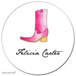 Sugar Cookie Gift Stickers - Pink Boot